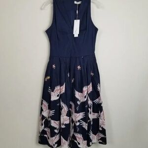 BELLE Pogue Fit and Flare A-Line Sleeveless Retro Dress Size Medium NWT